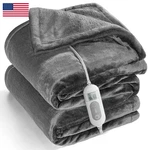 Mlivrom Heated Throw Blanket 1-9 Hrs Timer Auto-off 8 Heating Levelsflannel. Fixed Price $30.56.