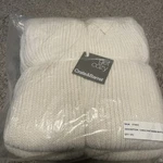 Crate And Barrel White Cable Knit Throw 55 X70 Blanket. Fixed Price $60.00.