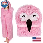 Happy Fuel Flamingo Wearable Hooded Blanket For Adults - Fluffy Super Soft. Fixed Price $54.92.