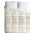 Deny Design Holly Zinger Deco 3 Piece Duvet Cover Set - Gold/white King. Fixed Price $39.99.