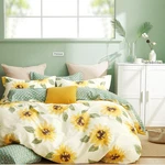 Mia Sunflower 100% Cotton Comforter Set Shams Queen Farmhouse Boho Cottagecore. Fixed Price $129.00.