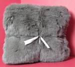 Pottery Barn Faux Fur Mink Throw, 50"W 60"L Mocha New. Fixed Price $139.95.