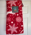 Christmas Red Snowflake Faux Fur Throw Blanket 50 X60 North Pole Co. New. Fixed Price $42.89.