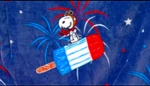 Peanuts Snoopy Berkshire Blue Patriotic Bomb Pop Fireworks Throw Blanket 55X70. Fixed Price $59.98.