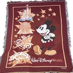 Disney Mickey Mouse Walt World Tapestry Throw Blanket Fringe. Fixed Price $17.09.