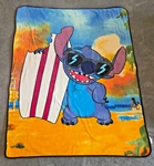Disney Stitch Surfboard Fleece Throw Blanket 50X60 Hawaii Tropical Northwest Co. Fixed Price $15.99.
