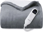 Bedsure Heated Blanket - Fast Heating Electric Throw, 01 Grey. Fixed Price $98.99.