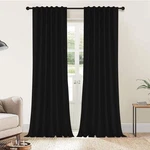 Lumiloom 100% Blackout Curtains 108 Inch Length 2 Panel Set, Heavy Duty. Fixed Price $46.00.