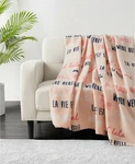 Infinity Home Novelty Print Fleece Throws Paris Vacation 50 60- Red. Fixed Price $14.99.