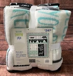 Anti-pill Fleece No Sew Throw Kit Stay Clever Wilderness 1559-8584 48 In X 60. Fixed Price $24.00.