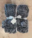 Pottery Barn Cozy Pom Sherpa Throw Heathered Gray 50 X 60. Fixed Price $69.00.