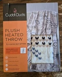 Cuddl Duds Plush Heated Throw Electric Blanket 50X60 Oxford Tan Multi Color New. Fixed Price $44.99.