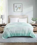 Charter Club Yarn Dye Stripe Blanket Aqua & White Acrylic King 108"X90" $120. Fixed Price $39.99.