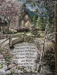 Amazing Grace Church Tapestry Throw Blanket 50 X 60 Granny Core Cottage. Fixed Price $29.98.