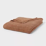 King Knit Blanket Brown - Threshold. Fixed Price $27.99.