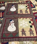 Christmas Bedding Set Full/queen Quilt With Shams Snowman Gingerbread Nos. Fixed Price $32.00.