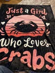 Just Girl Who Loves Crabs Fleece Blanket Throw 50X60. Fixed Price $20.33.