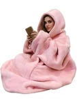 Hello Cloud Oversized Hoodie Blanket, Wearable One Size, Pink. Fixed Price $34.52.