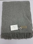 Sferra Vimmo Merino Wool Throw Blanket Grey Gray Fringe 51X70 Bedding New. Fixed Price $229.99.