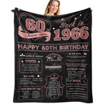 60TH Birthday Gifts For Women Blanket 60"X50", Year Old.... Fixed Price $33.61.