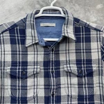 Outerknown Blanket Shirt Mens Medium Flannel Plaid Heavy Thick Beach Kelly Surf. Fixed Price $59.95.