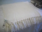 Martha Stewart Textured Yarn Throw 60X50" Blanket White - Msrp $60. Fixed Price $15.99.