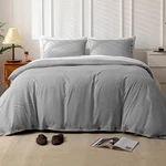 Mukka Duvet Cover Set King Size Coconut Button Closure,heather Check Linen-like. Fixed Price $49.13.