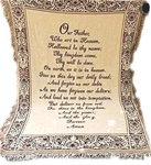 New Manual Throw Blanket "the Lords Prayer" 100% Cotton 46 X 60" 2-LAYER Fringed. Fixed Price $24.99.