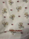 Ralph Lauren Baby Layette Polo Bear, American Flag 100% Cotton Blanket With Tag. Fixed Price $24.00.