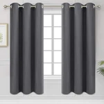 Diraysid Grey Blackout Curtains For Bedroom Thermal Insulated Darkening .... Fixed Price $28.74.