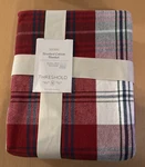 Threshold Full/queen Brushed Cotton Blanket Red Plaid. Fixed Price $50.00.