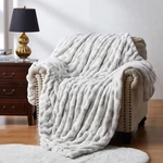 Ruched Faux Fur Throw Soft Cozy Fluffy Luxurious Couch Bed S.... Fixed Price $44.95.