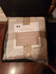 Bella Russo Sand & Snooze Bedding Plush Flannel Throw Beige Super Soft 50"X60". Fixed Price $18.00.