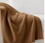 Rh Nepalese Hand-spun Cashmere Merino Throw. 96 By 80 Burnt Caramel.new Open Box. Fixed Price $475.00.