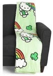 Green Hello Kitty Lucky Rainbow Blanket Full/queen. Fixed Price $40.00.