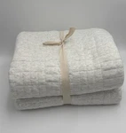West Elm Cotton Cloud Jersey Blanket King Light Heather Gray. Fixed Price $139.55.