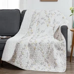 Exclusivo Mezcla 50"X 60" Quilted Throw Blanket- Inch, Floral White. Fixed Price $41.20.