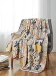 Soft Fleece Throw Blanket Plush Velvet Floral Damask Tan Pink Yellow White Nwop. Fixed Price $17.99.