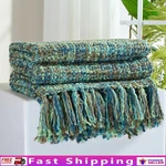 Ultra Soft Acrylic Knit Throw Blanket W/ Cute Tassels Home Decor Gifting New. Fixed Price $44.09.