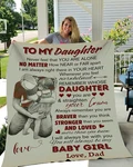 To My Daughter Fleece Blanket, Birthday Christmas Gift For From Dad Us. Fixed Price $39.99.