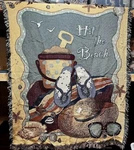 Simply Home Hit The Beach Flipflops Afghan Throw Blanket 50" X 70" New. Fixed Price $39.99.