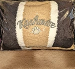 New Kashwere Luxury Travel Set - Woodrow Camel Tan Stripe Blanket & Pillow Bed. Fixed Price $69.99.