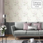 Canterbury Floral Wallpaper Catherine Lansfield Flower Cream/pink Muriva 165507. Fixed Price $28.11.