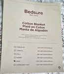 Bedsure Cotton Blanket King Cream Plaid 104X90. Fixed Price $34.50.