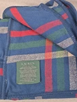 Lauren Ralph Classic Blue Plaid Throw Blanket 58X70 Cottage Cabin Luxury. Fixed Price $48.00.