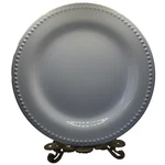 Pottery Barn Emma Dinner Plate White Beaded Rim Ceramic Portugal Dish. Fixed Price $16.41.