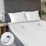 Sunbeam Heated Mattress Pad Quilted 12 Settings Dual Zone 32810029 - White. Fixed Price $81.08.