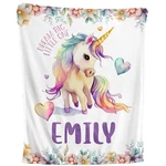 Unicorn Blanket - Personalized Fleece Throw, Dream Big Magical Kids Baby Gift. Fixed Price $64.95.