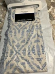 Mainstays 50" X 60" Knit Throw Fringe Trim Savine Ikat-placid Blue. Fixed Price $16.95.