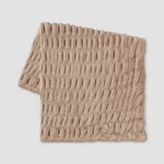 50"X60" Ruched Faux Rabbit Fur Throw Blanket Neutral - Threshold : Plush, Machin. Fixed Price $13.93.
